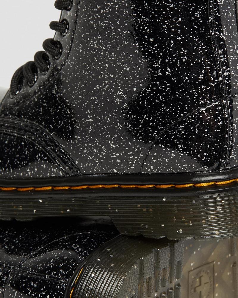 Dr Martens Toddler 1460 Glitter Snørestøvletter Barn Svarte | Norge 132AHK